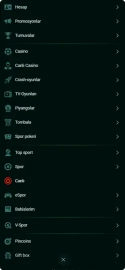 Pinko menu
